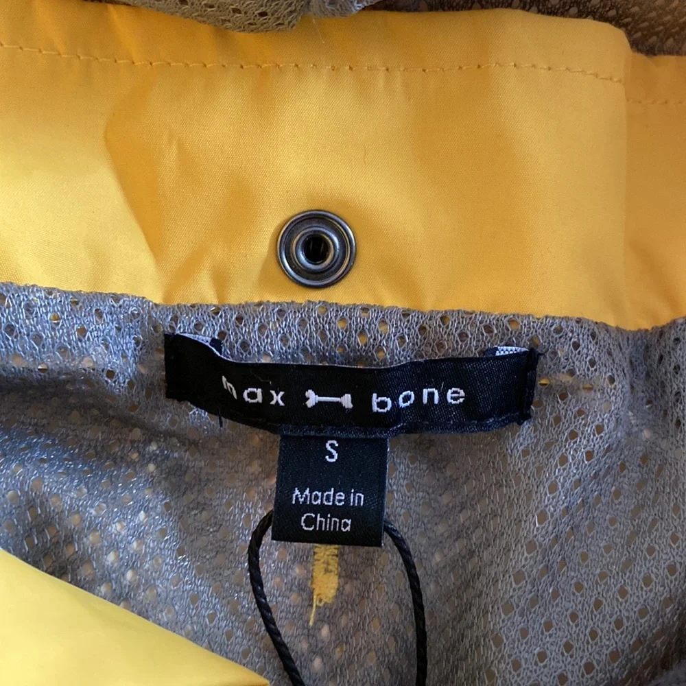 Max & Bone Talon Raincoat Yellow Dog coat